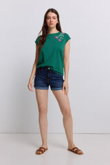 Springfield Playera sin mangas con bolitas verde