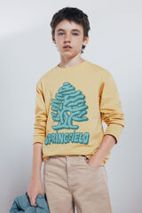 Springfield Camiseta de manga larga amarilla árbol niño amarillo