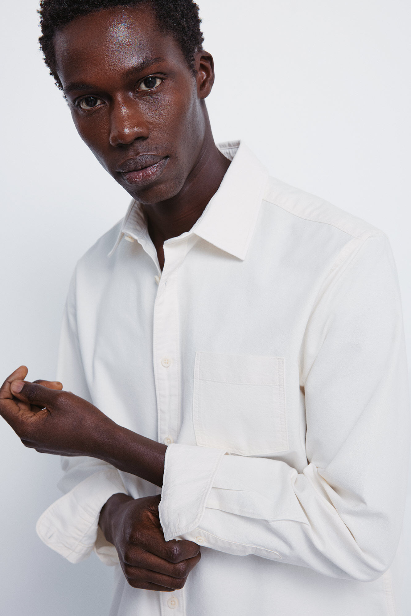 Springfield Camisa Oxford de color blanco