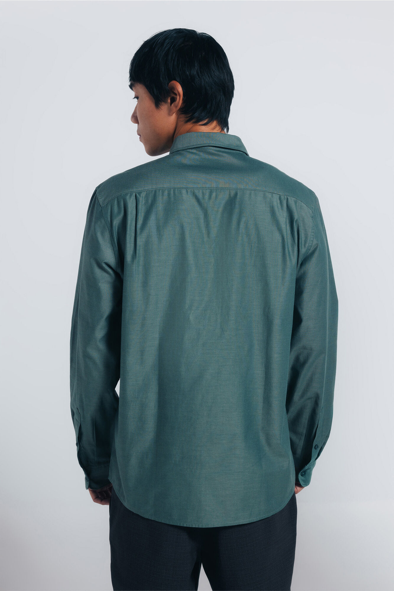 Springfield Camisa estructurada de f&aacute;cil cuidado verde