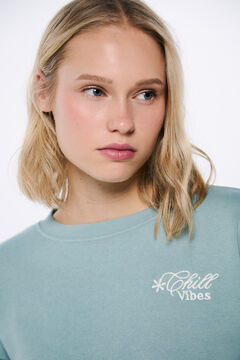 Springfield Sudadera "Chill vibes" verde