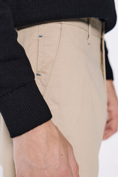 Springfield Pantalón chino microestampado slim fit beige