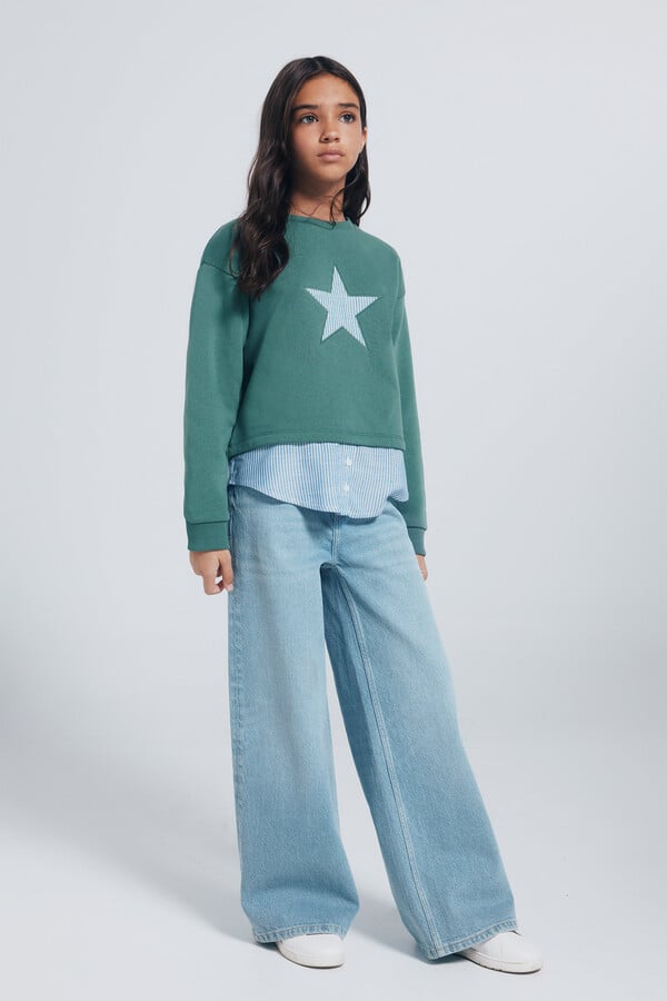 Springfield Kids Sudadera estrella niña caza oscuro