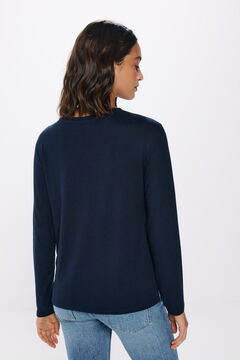 Springfield Playera botones hombro azul