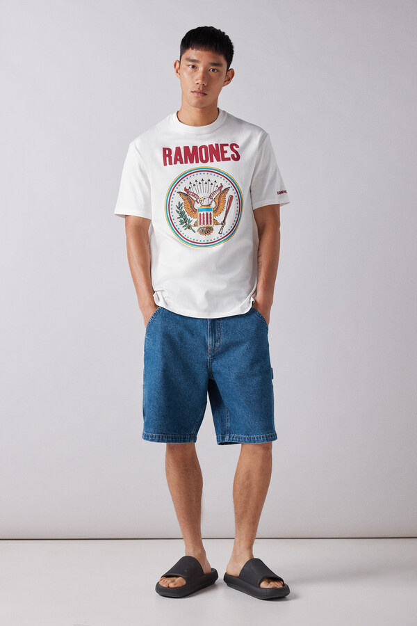 Springfield Playera Ramones Tour 1995 marfil
