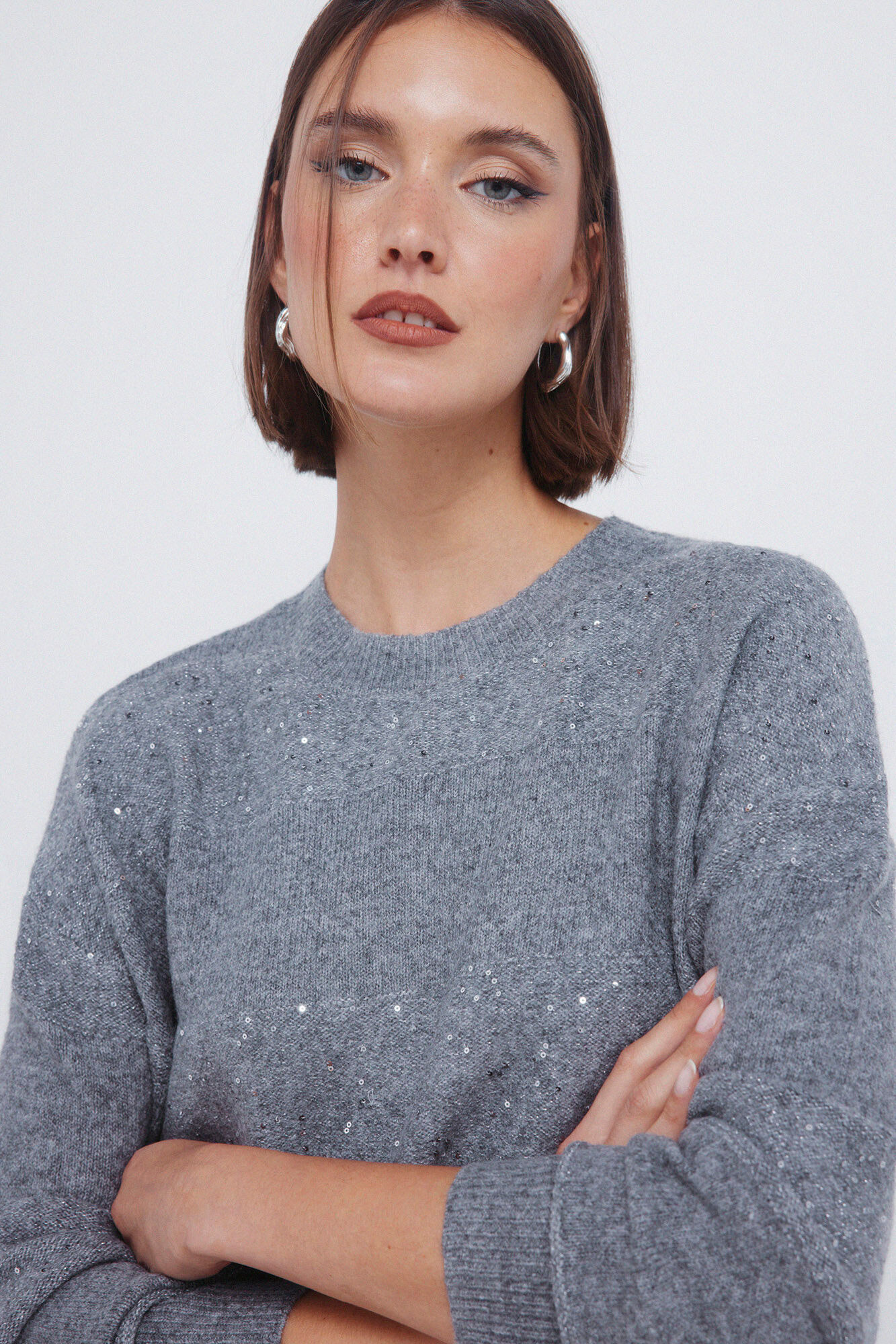 Springfield Jersey de rayas con lentejuelas