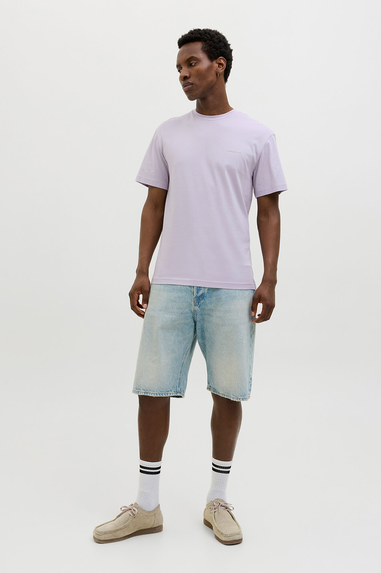 Jack & Jones Playera back print morado/lila