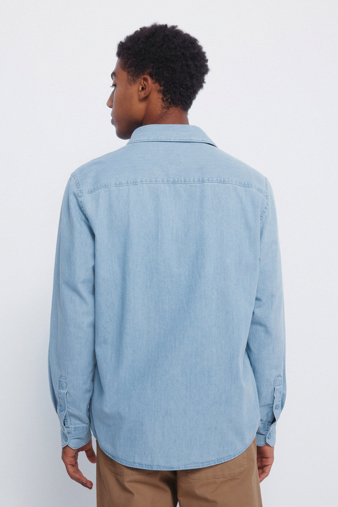 Springfield Camisa denim azul