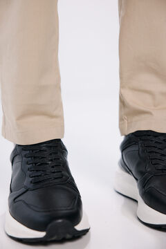 Springfield Pantalón chino microestampado slim fit beige
