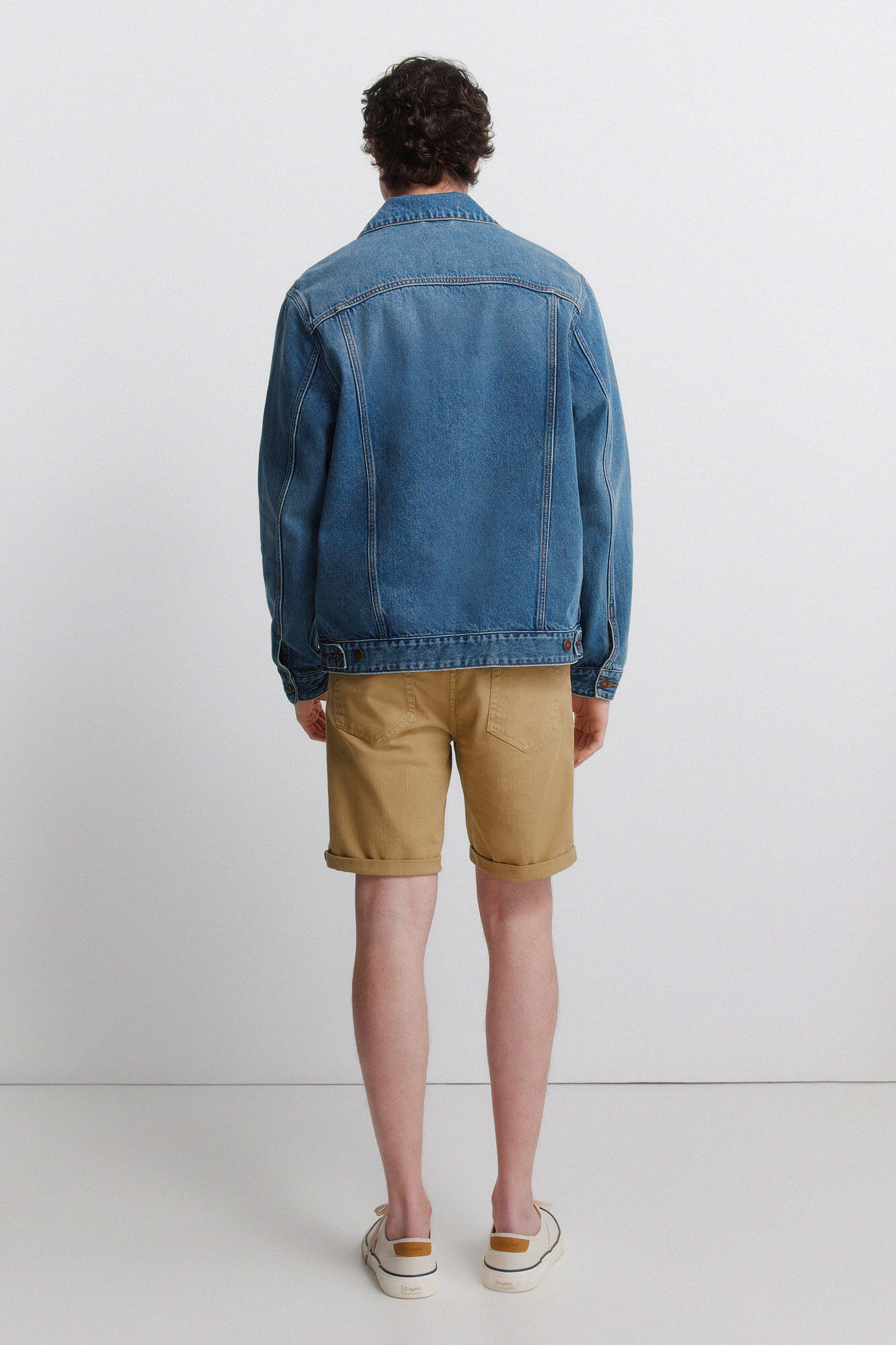 Springfield Bermudas de 5 bolsillos lavadas slim fit beige