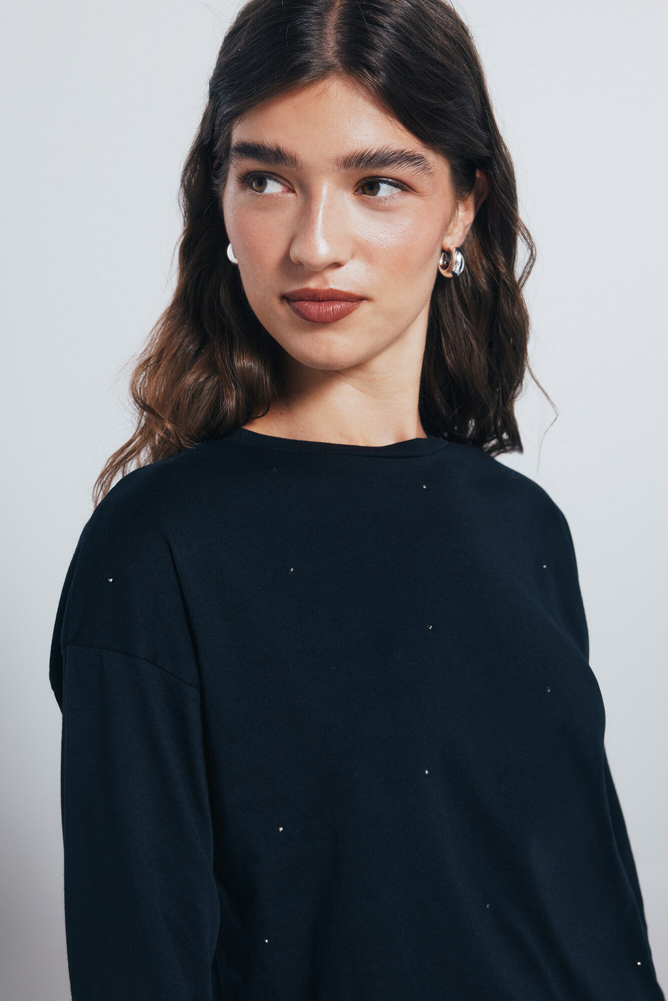 Springfield Playera tachuelas negro