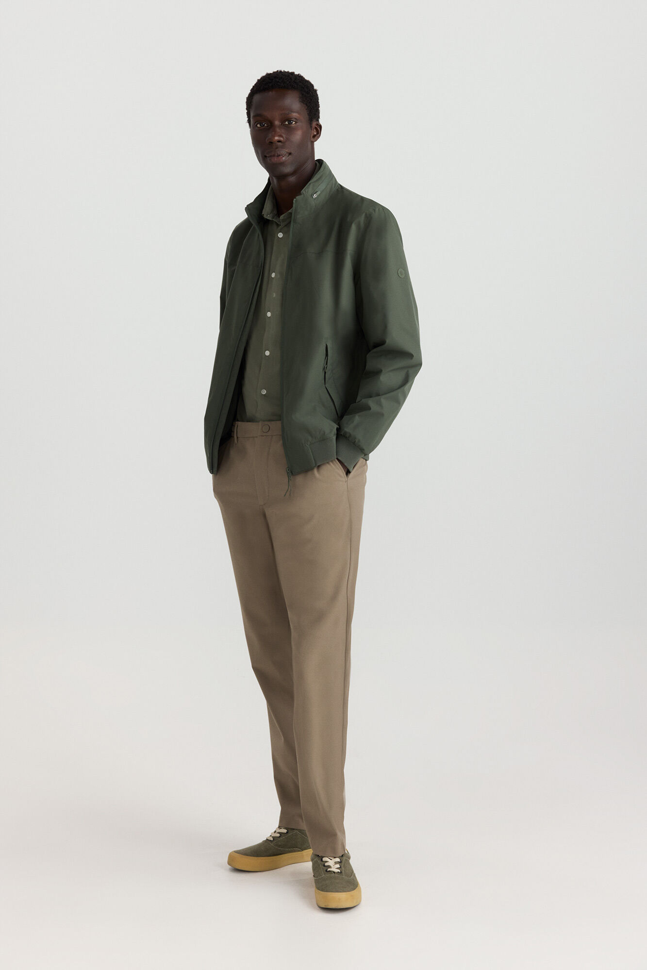 Springfield Camisa performance comfort quick dry y non-iron kaki
