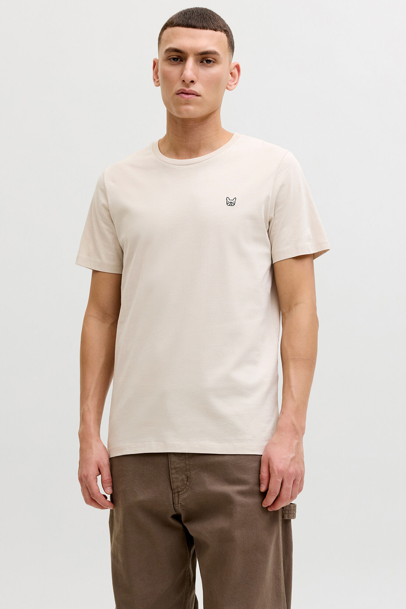 Jack & Jones Playera slim fit de algod&oacute;n con logo icono