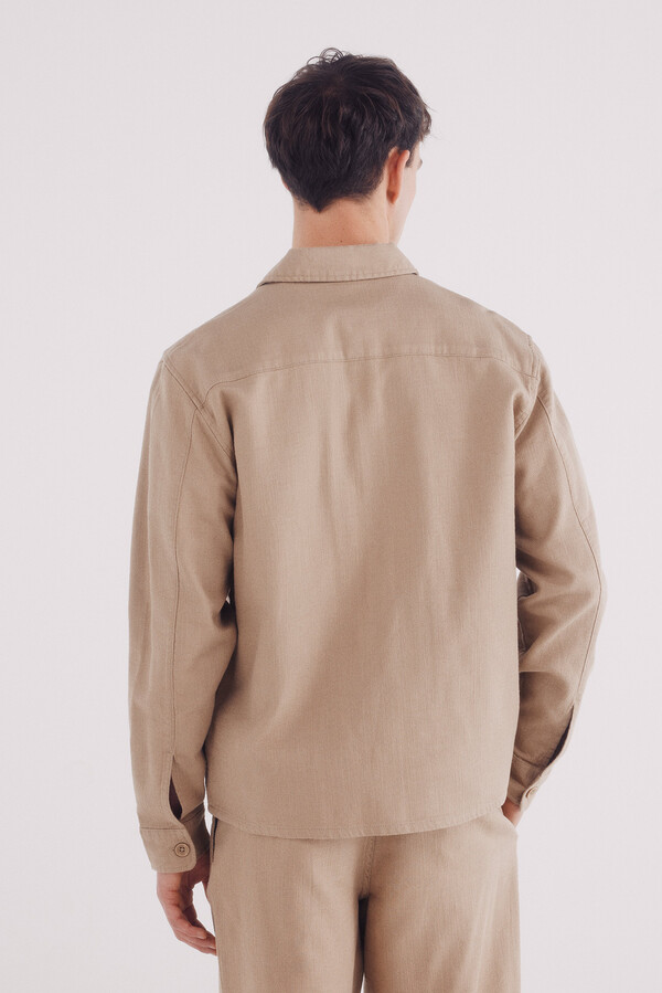 Springfield Sobrecamisa rústica beige