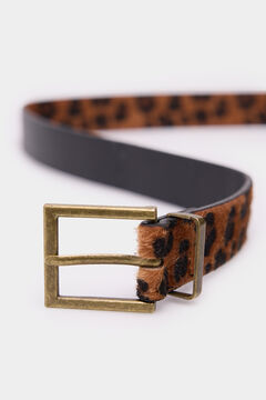 Springfield Cinturón estampado animal negro