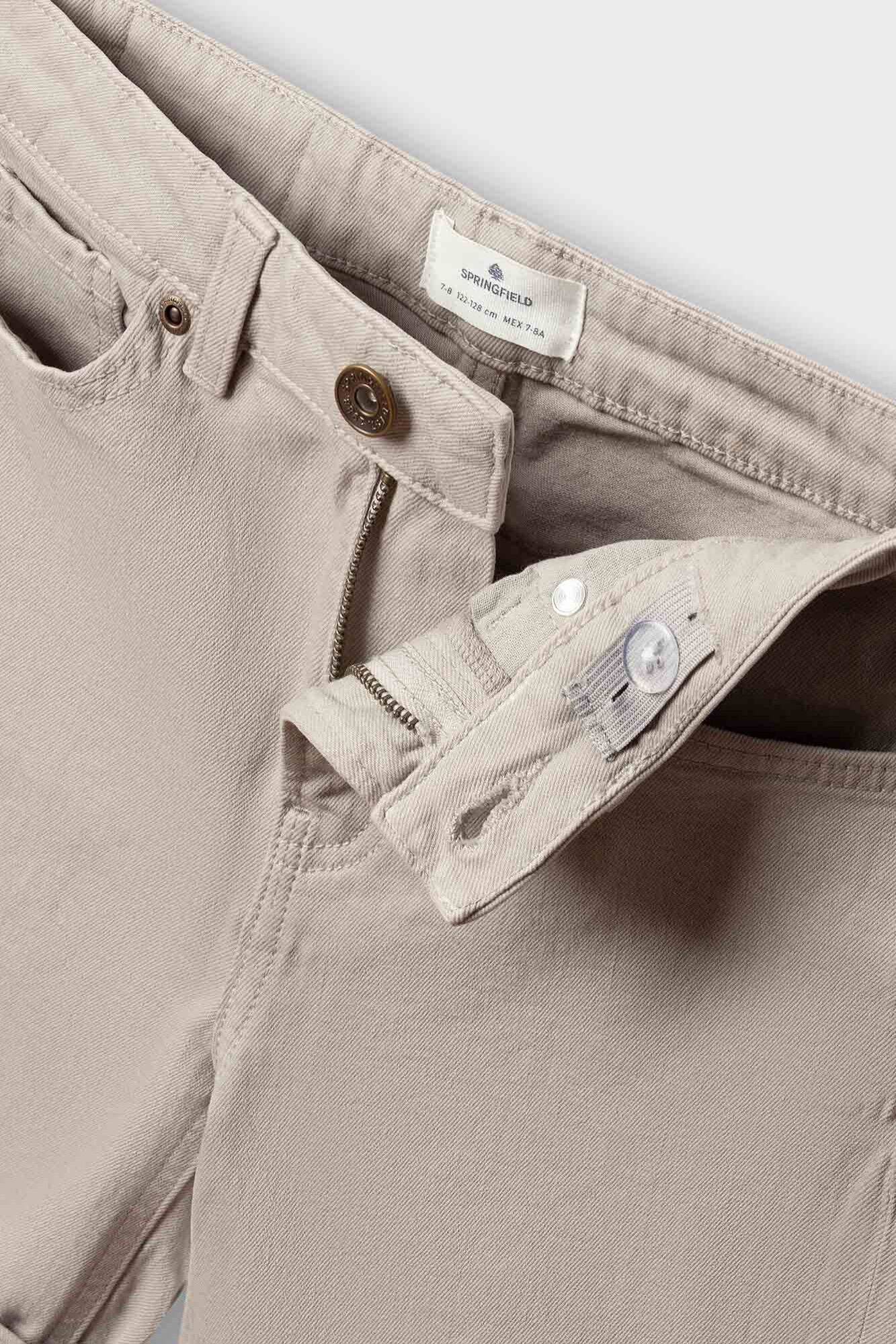 Springfield Kids Bermudas de 5 bolsillos lavada para ni&ntilde;o gris