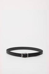 Springfield Cinturón efecto piel reversible negro
