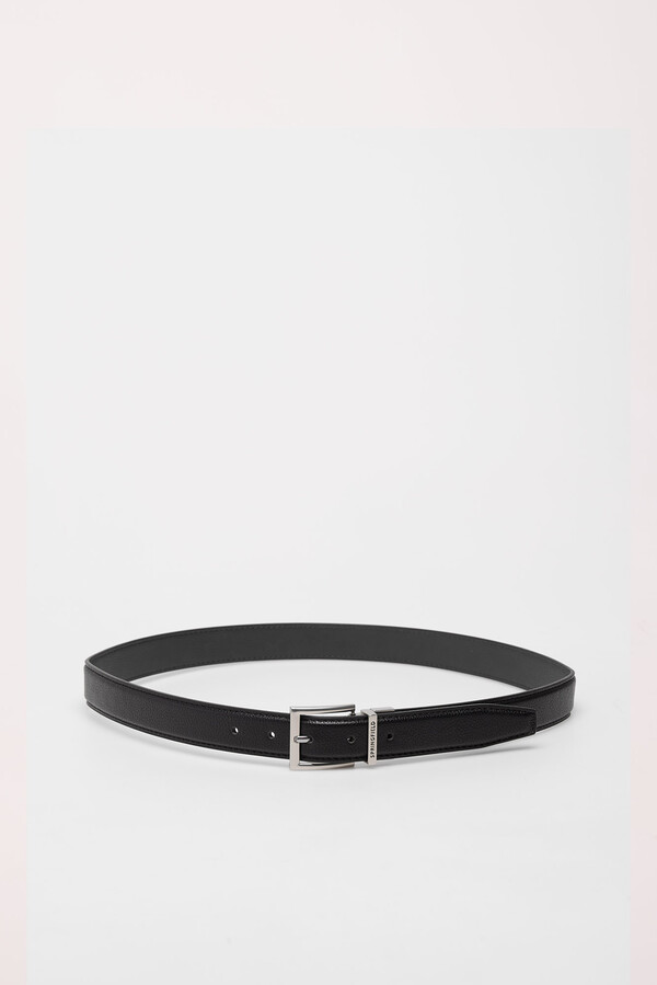 Springfield Cinturón efecto piel reversible negro