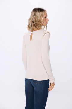 Springfield Playera hombros volante lace beige