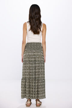 Springfield Falda midi elástico cintura khaki