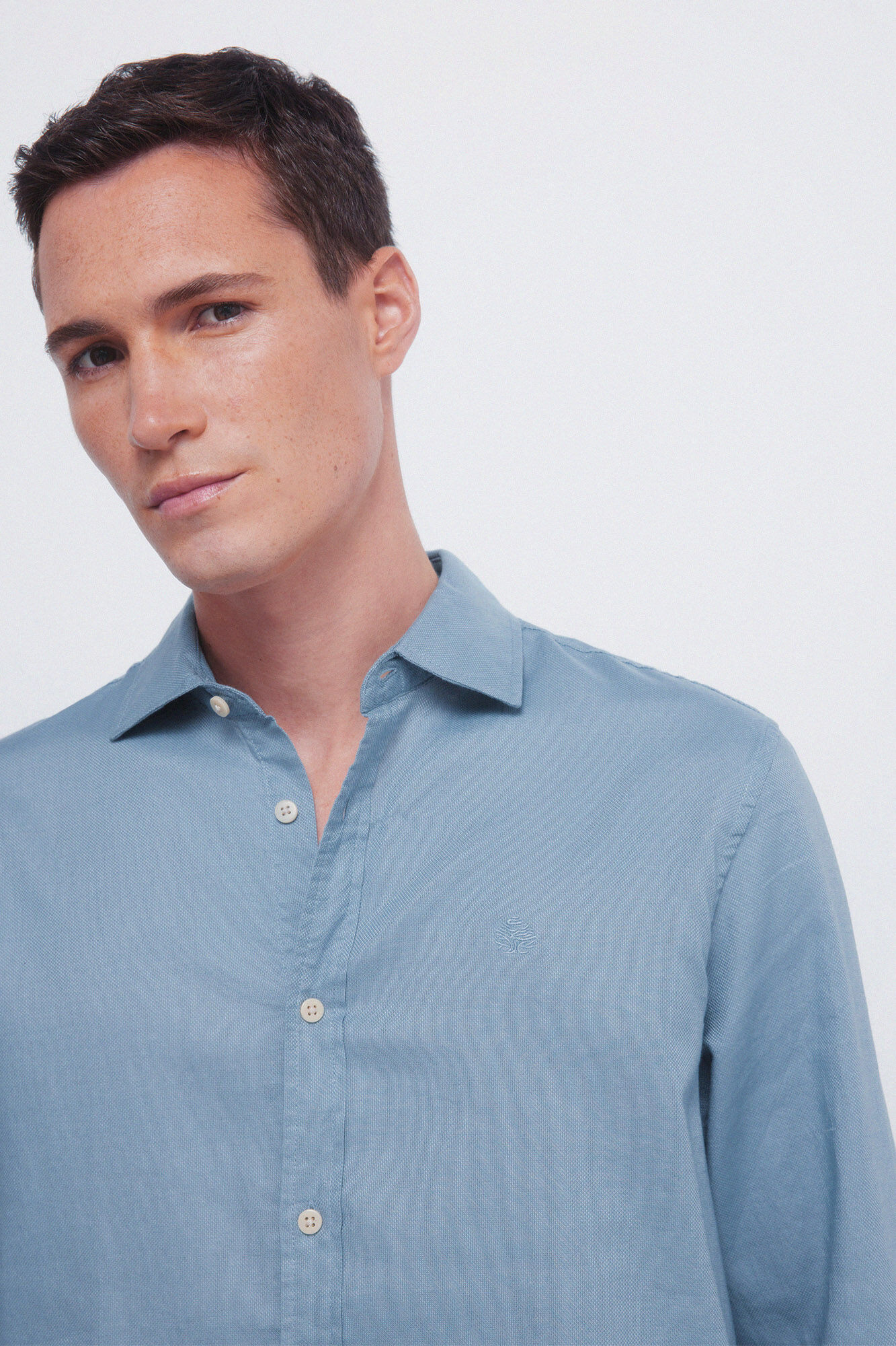 Springfield Camisa estructurada azul