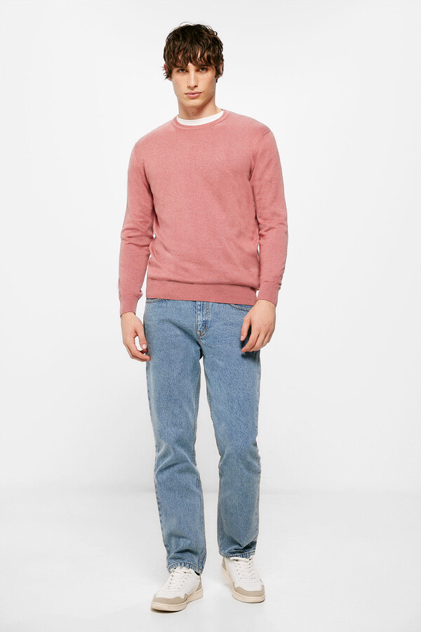 Springfield Suéter básico coderas rosa
