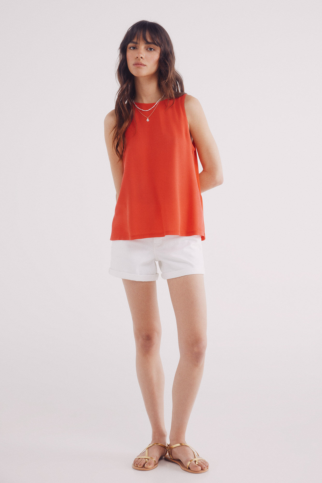 Springfield Playera lisa bimateria rojo
