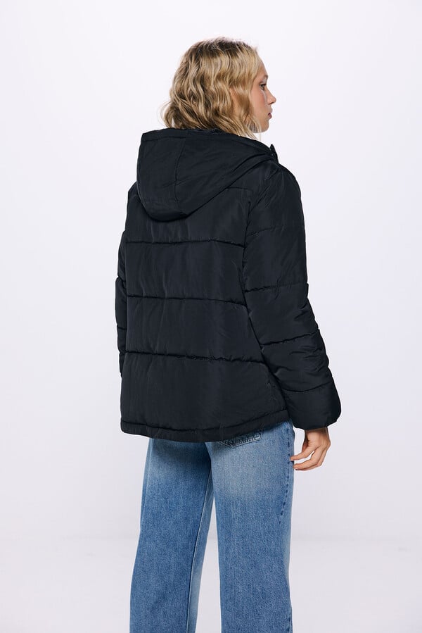 Springfield Chamarra acolchada repelente al agua negro