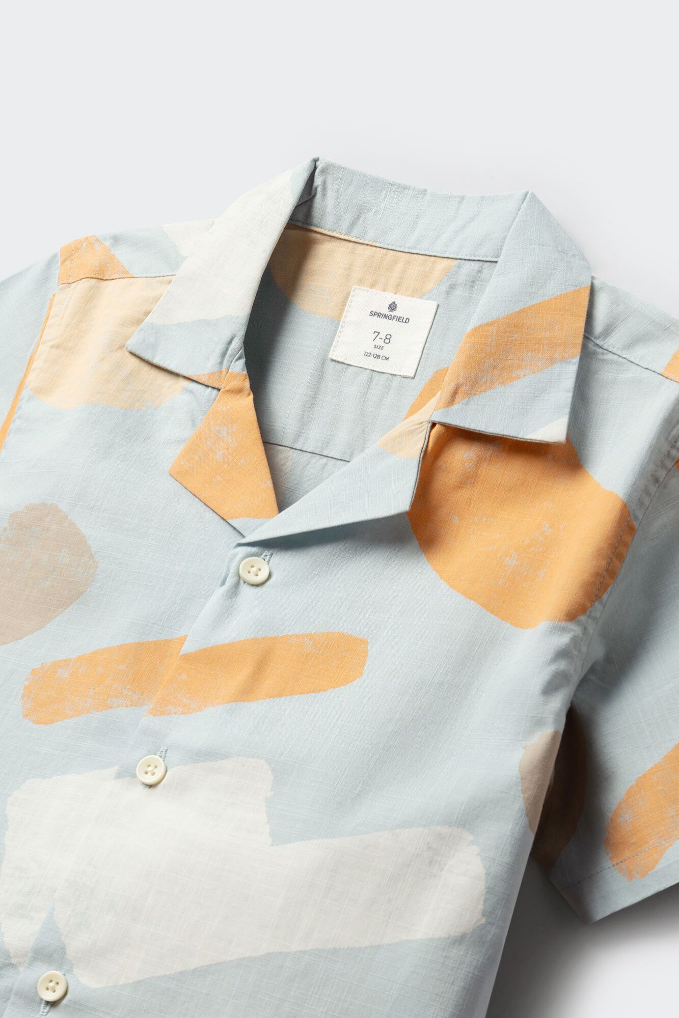 Springfield Kids Camisa de manga corta con pinceladas para ni&ntilde;o azul