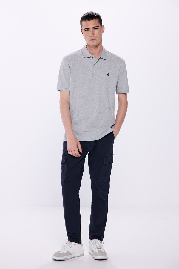 Springfield Polo piqué basico regular fit gris