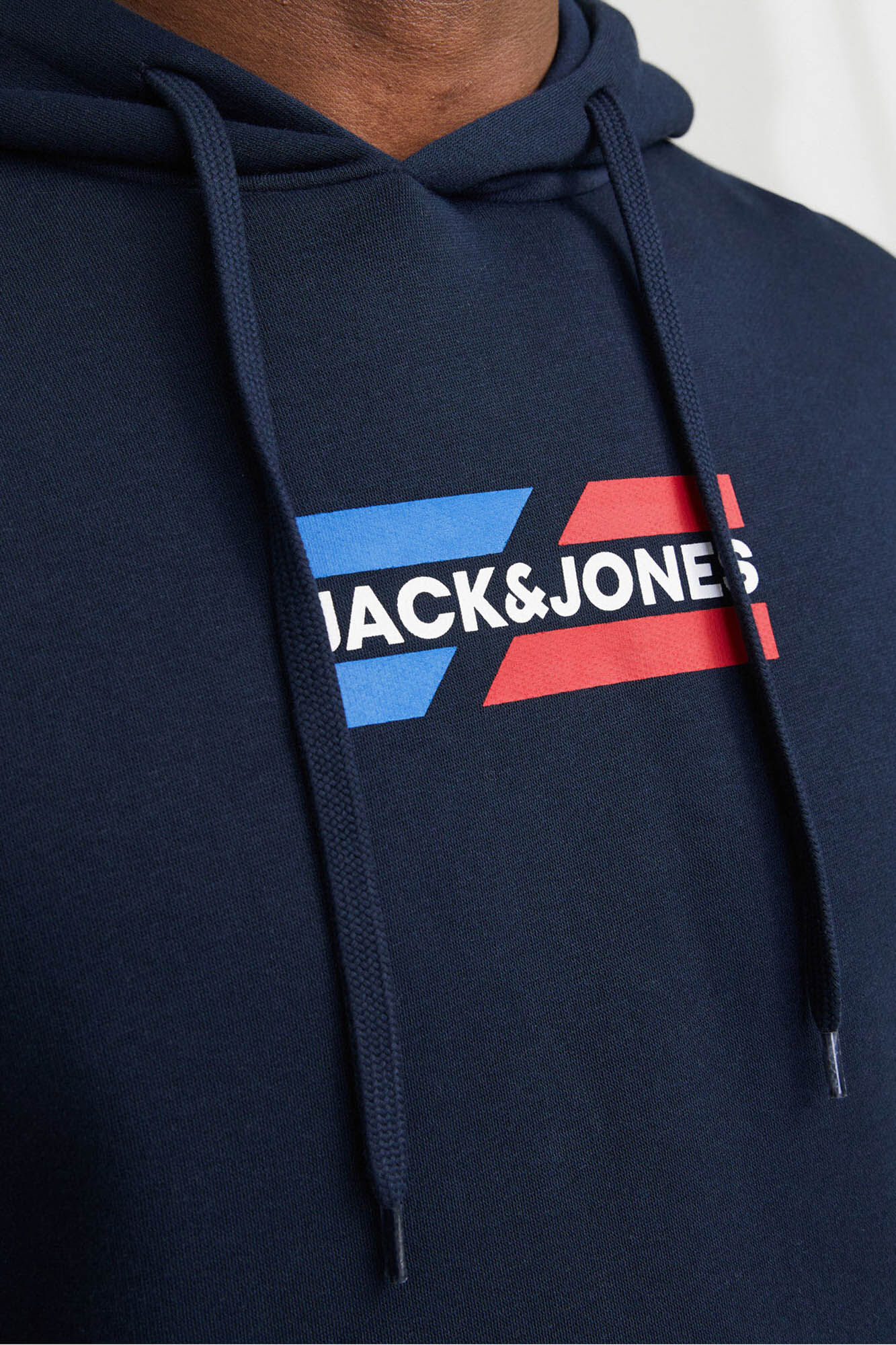 Jack & Jones Sudadera con logo frontal marino