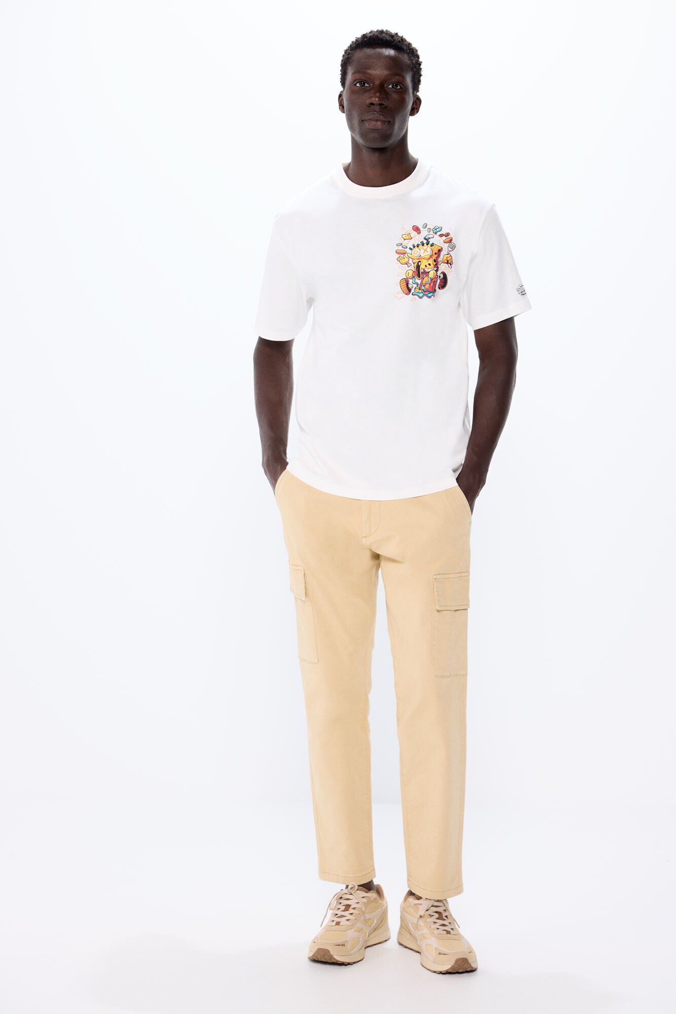 Springfield Playera Bob Esponja marfil