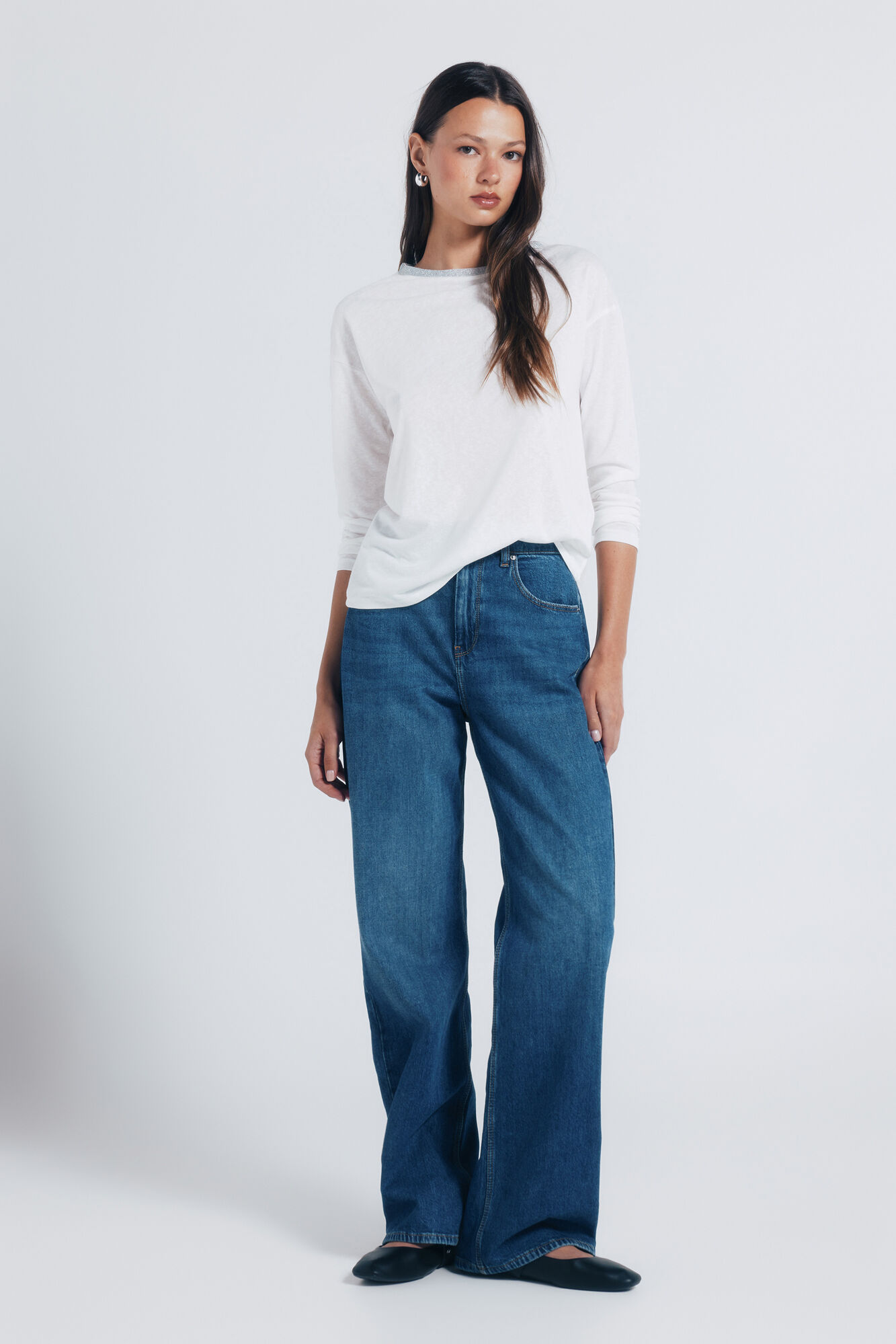 Springfield Playera cuello l&uacute;rex blanco