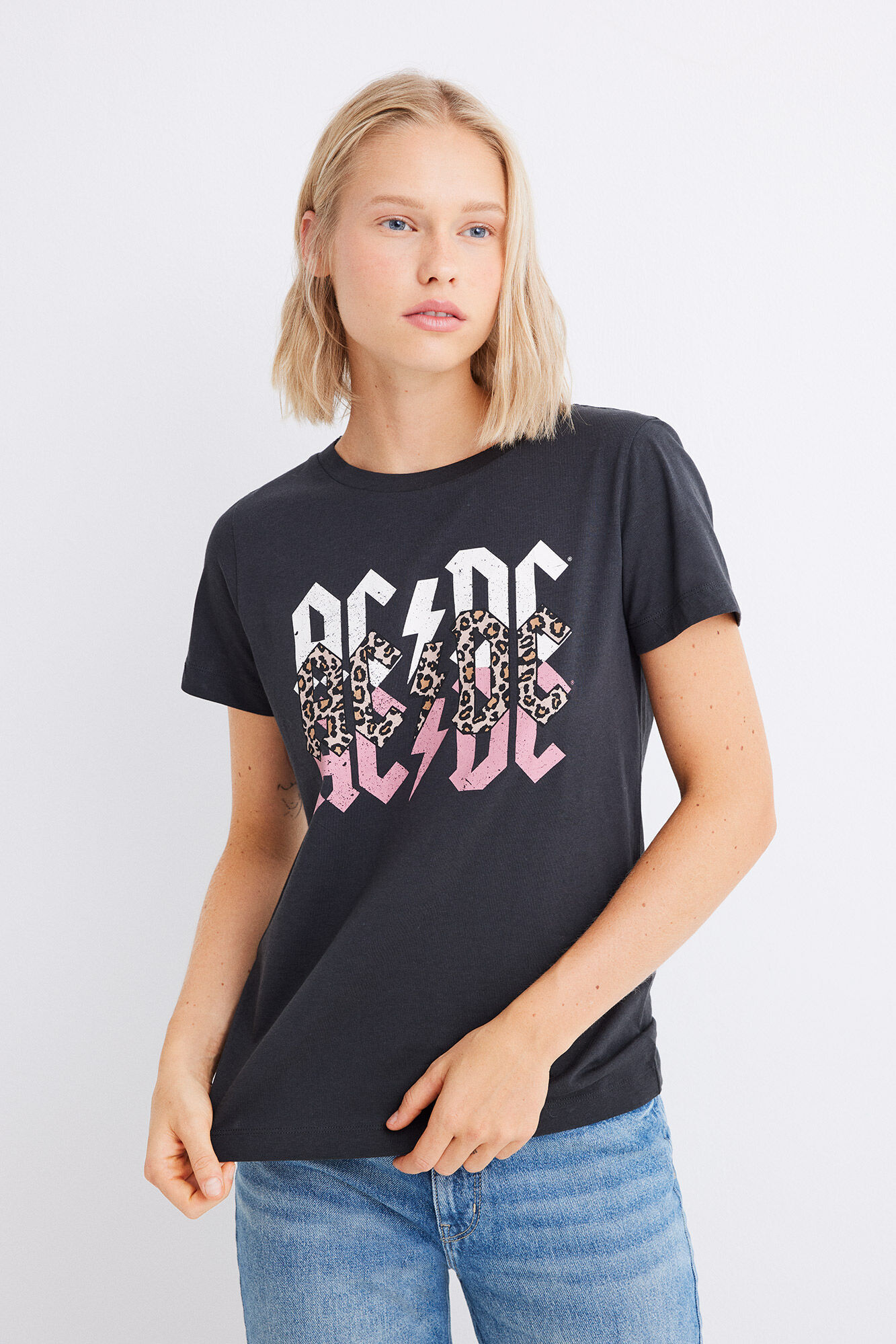 Springfield Playera "ACDC" gris