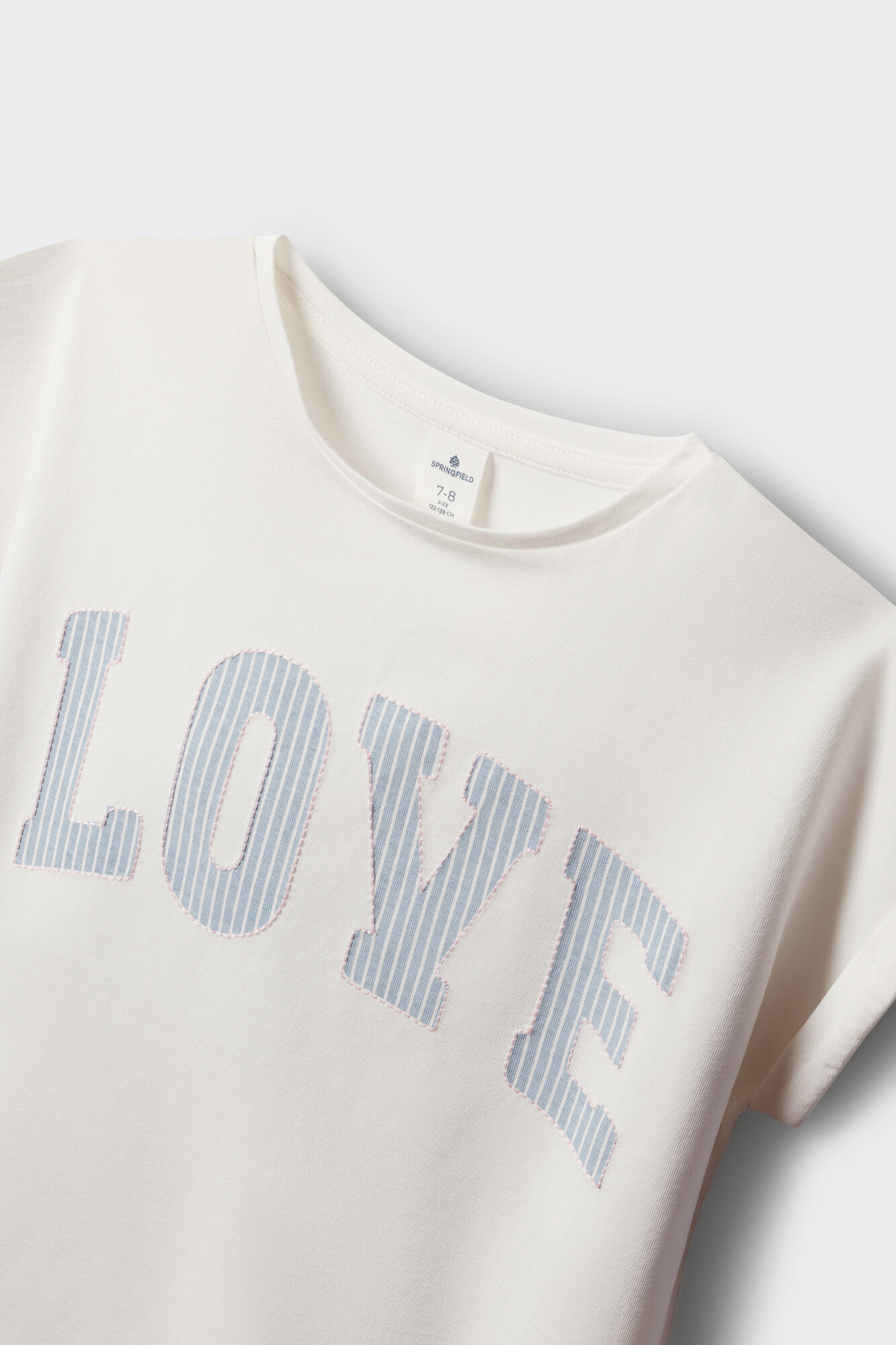 Springfield Kids Playera manga corta love ni&ntilde;a marfil