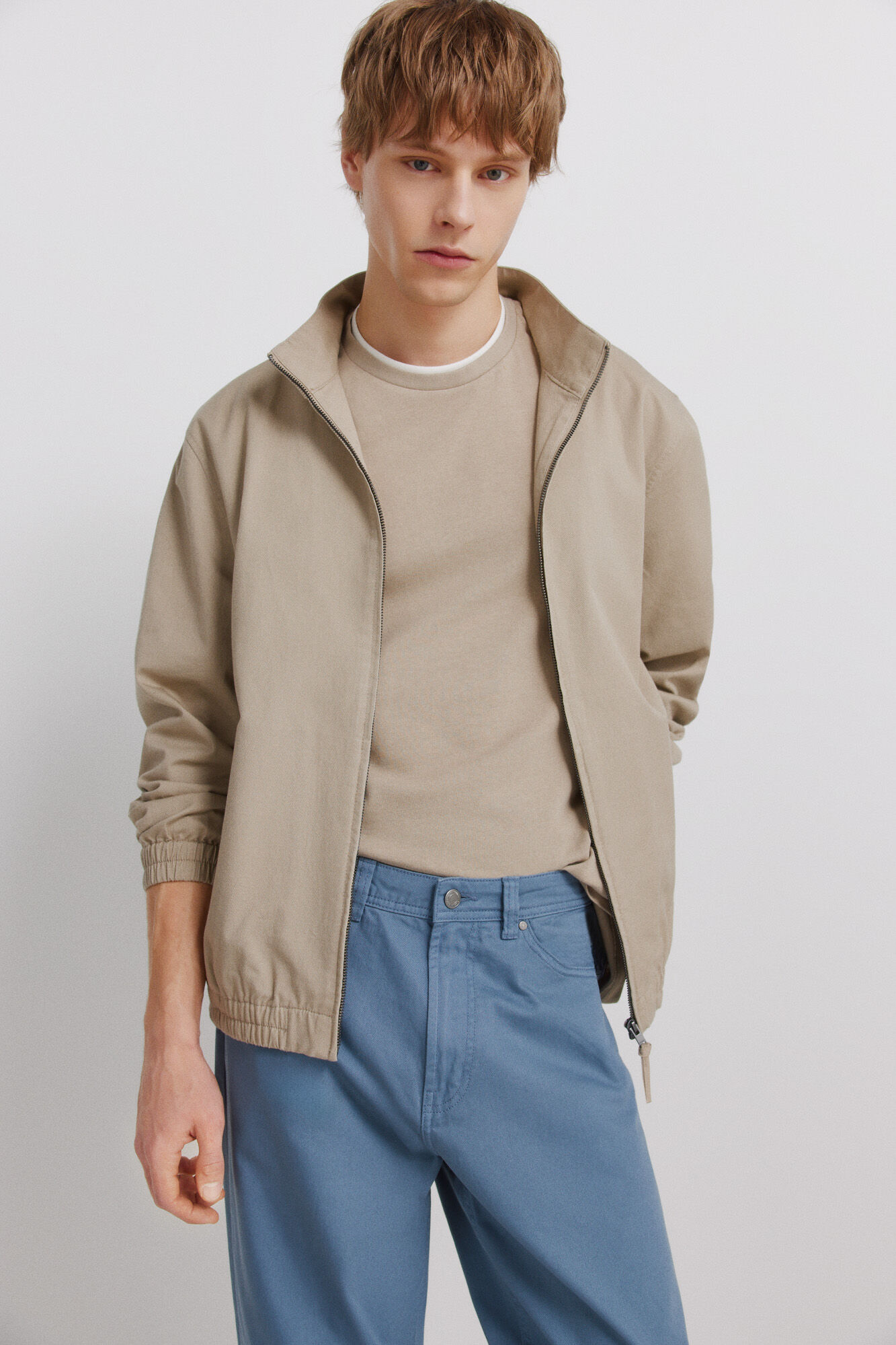 Springfield Pantal&oacute;n 5 bolsillos lavado straight fit azul