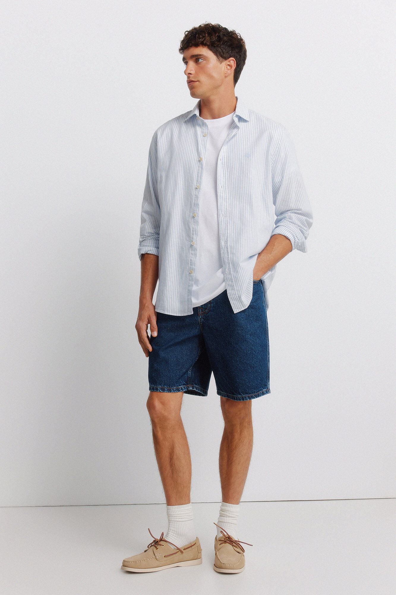 Springfield Bermuda de mezclilla straight fit