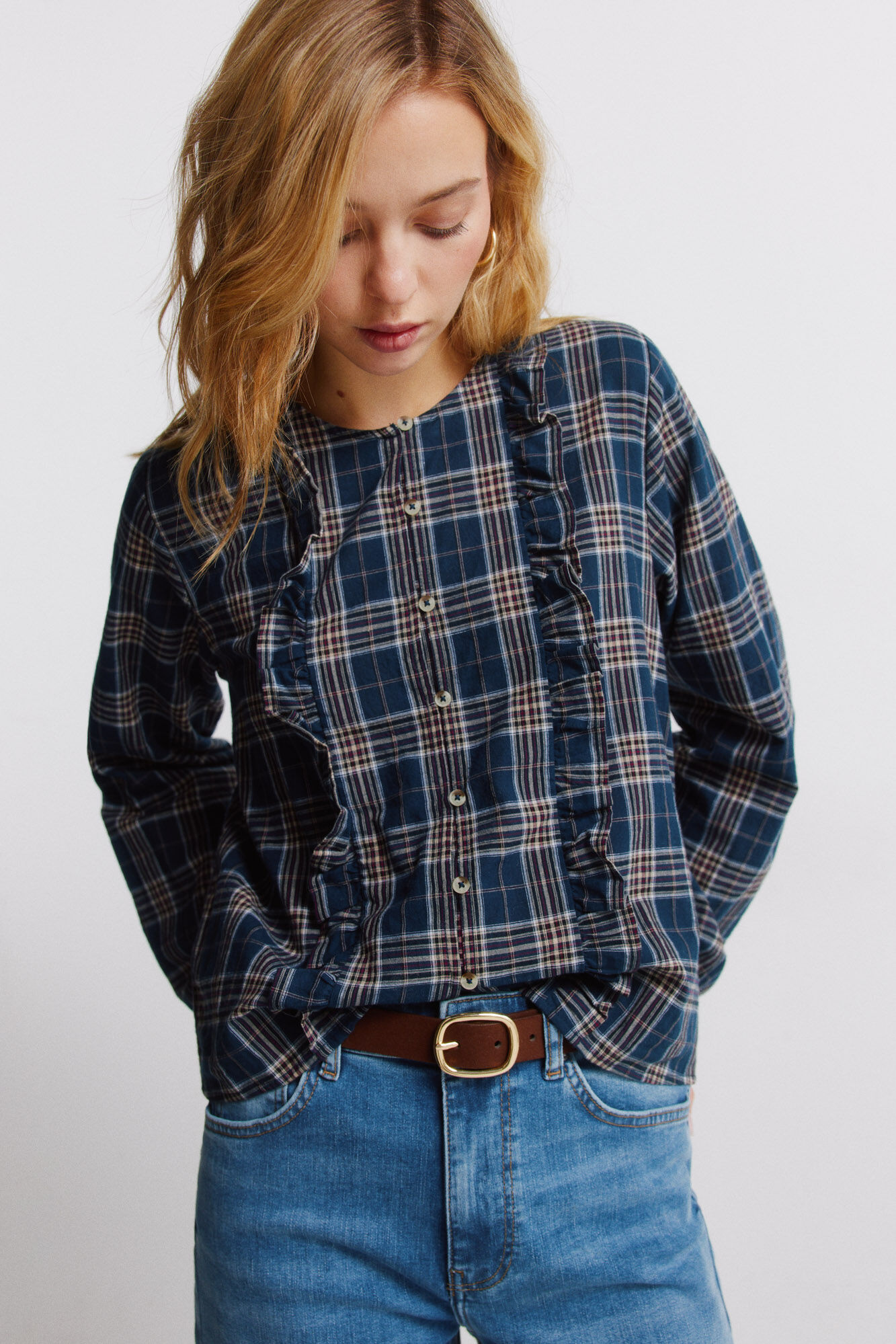 Springfield Cintur&oacute;n hebilla ovalada caf&eacute;