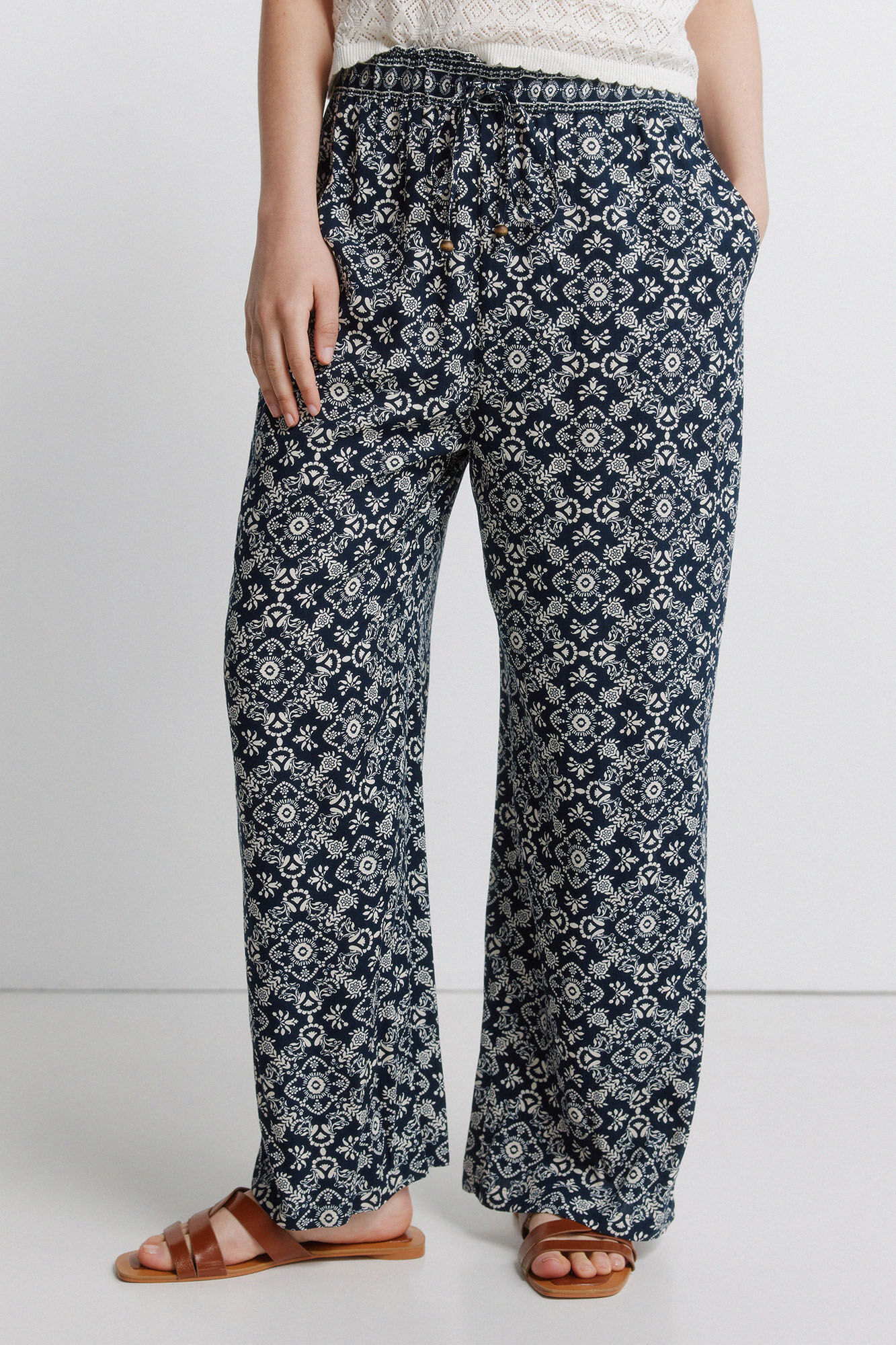 Springfield Pantal&oacute;n fluido estampado