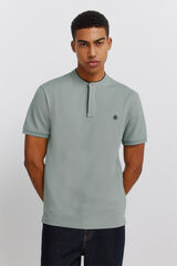 Springfield Polo de piqu&eacute; cuello mao slim fit verde