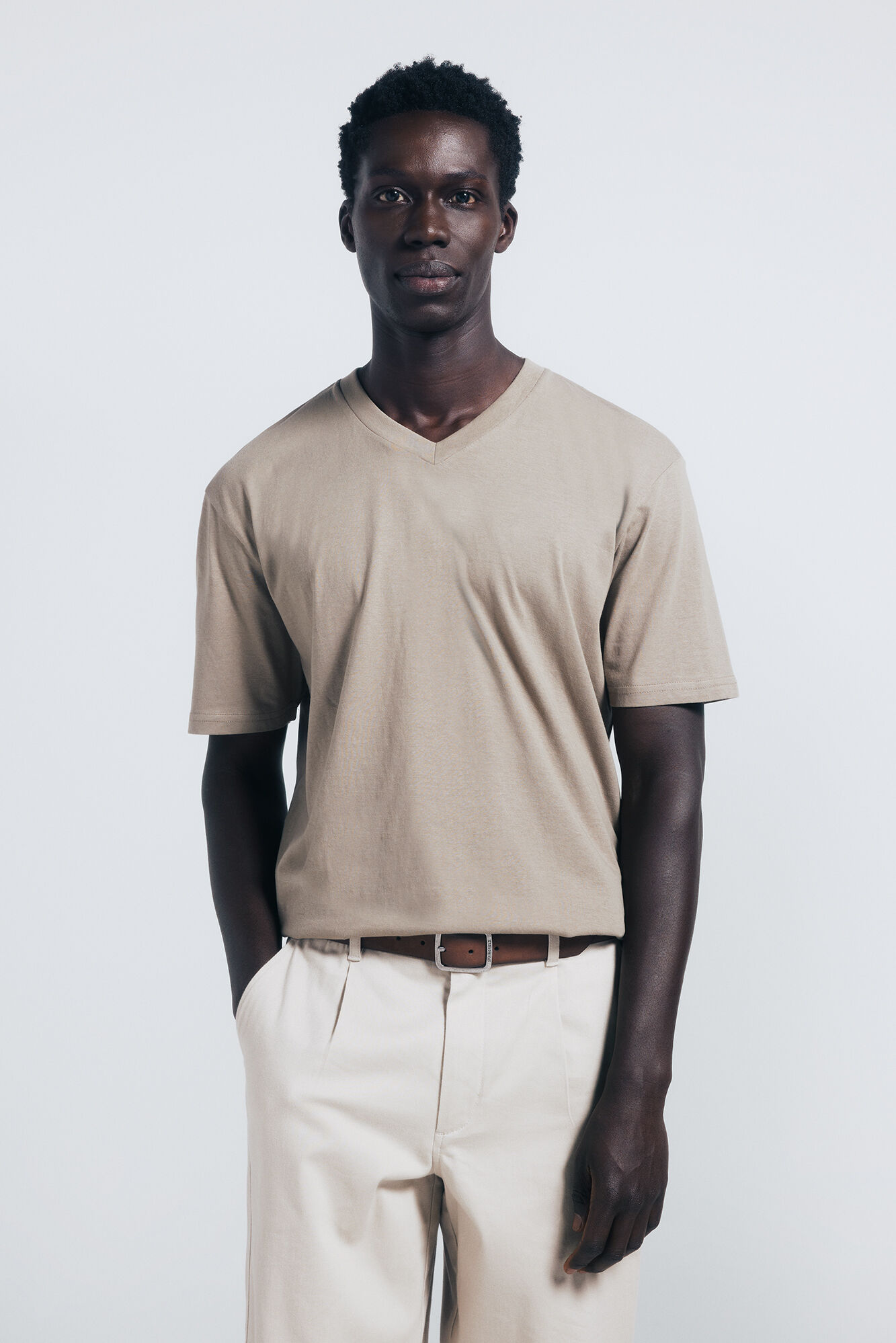 Springfield Camiseta b&aacute;sica cuello pico