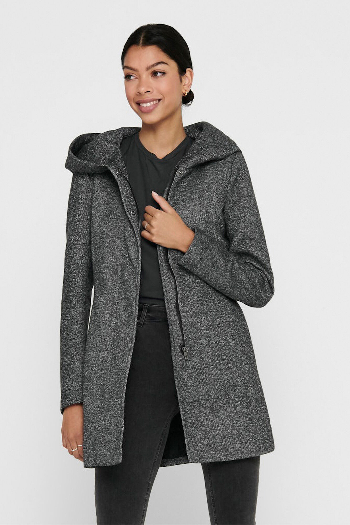 Only Abrigo midi de pa&ntilde;o