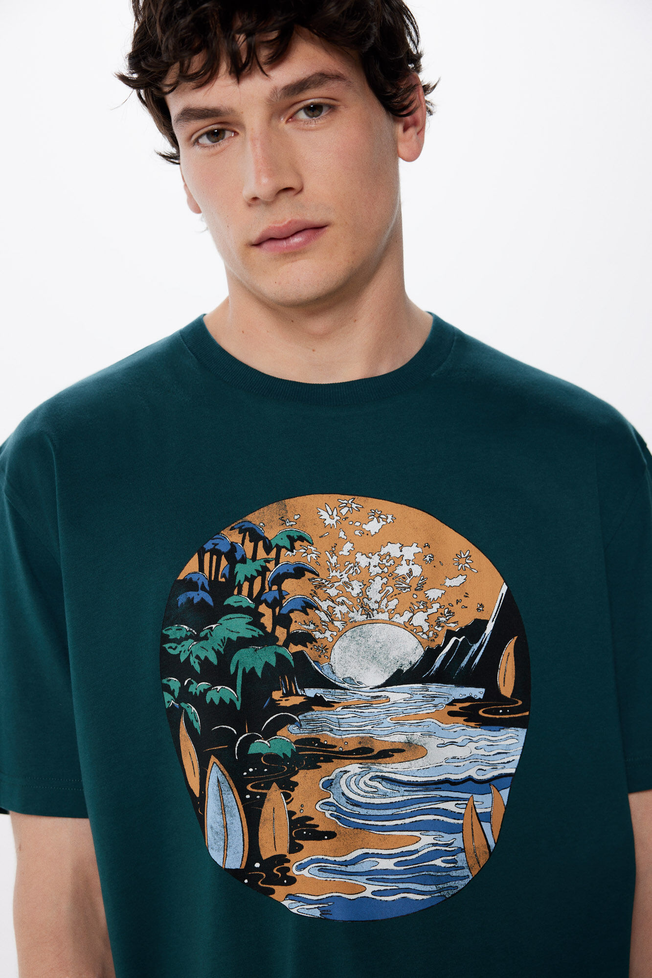 Springfield Playera sea landscape caza oscuro