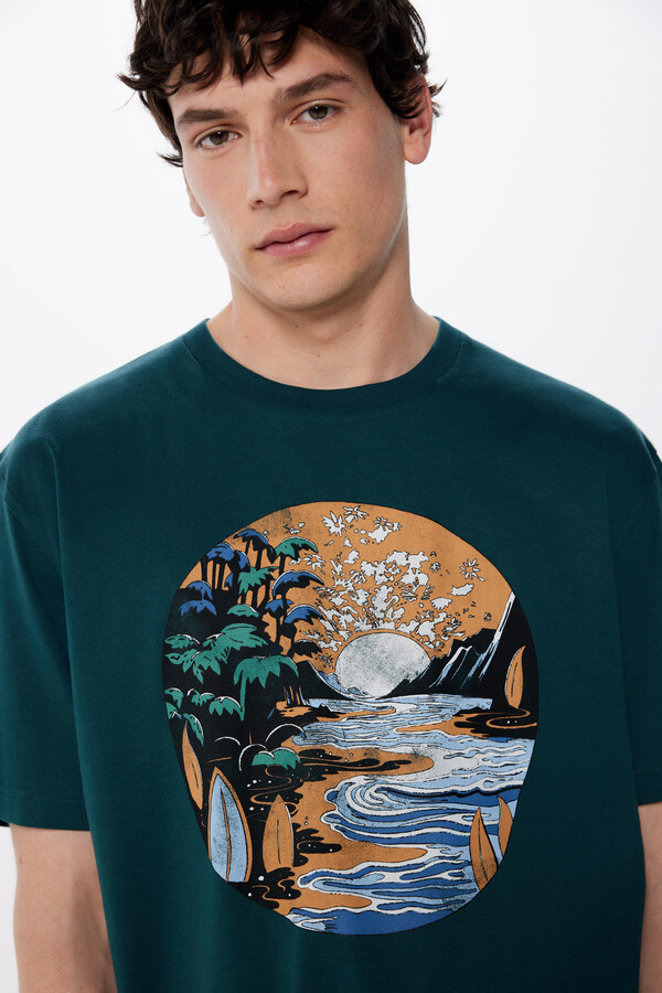 Springfield Playera sea landscape caza oscuro