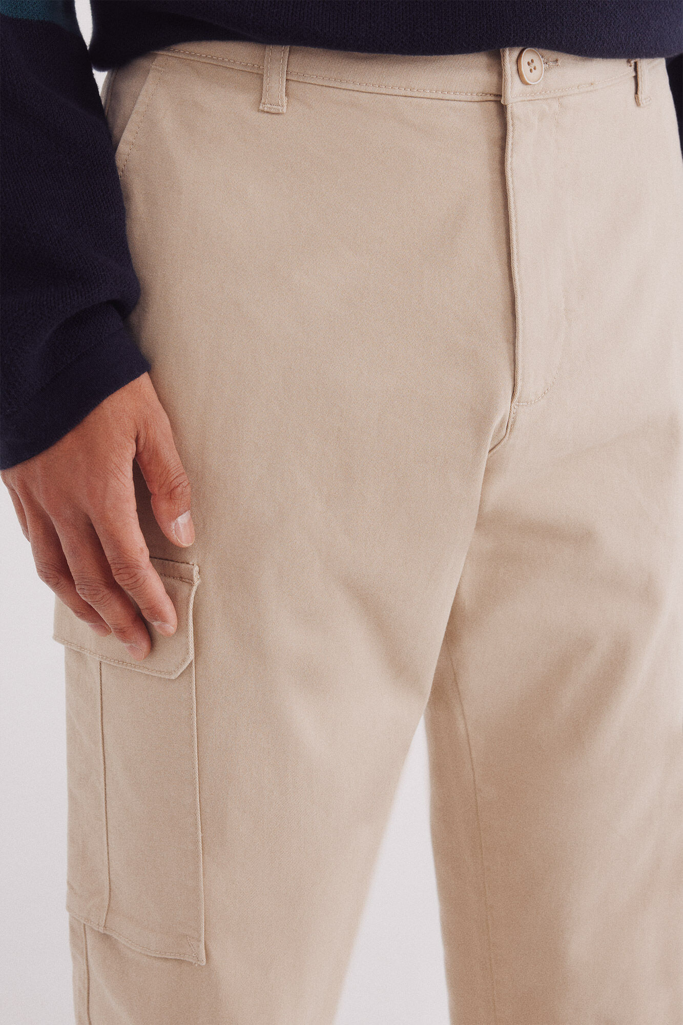 Springfield Pantal&oacute;n cargo slim fit beige