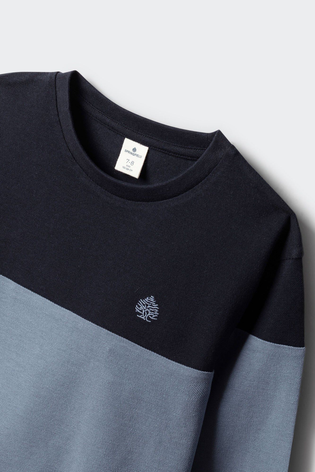 Springfield Kids Playera manga larga b&aacute;sica para ni&ntilde;o azul