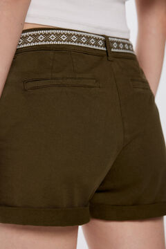 Springfield Short Chino Cinturón kaki