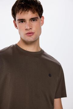 Springfield Playera básica cuello redondo café