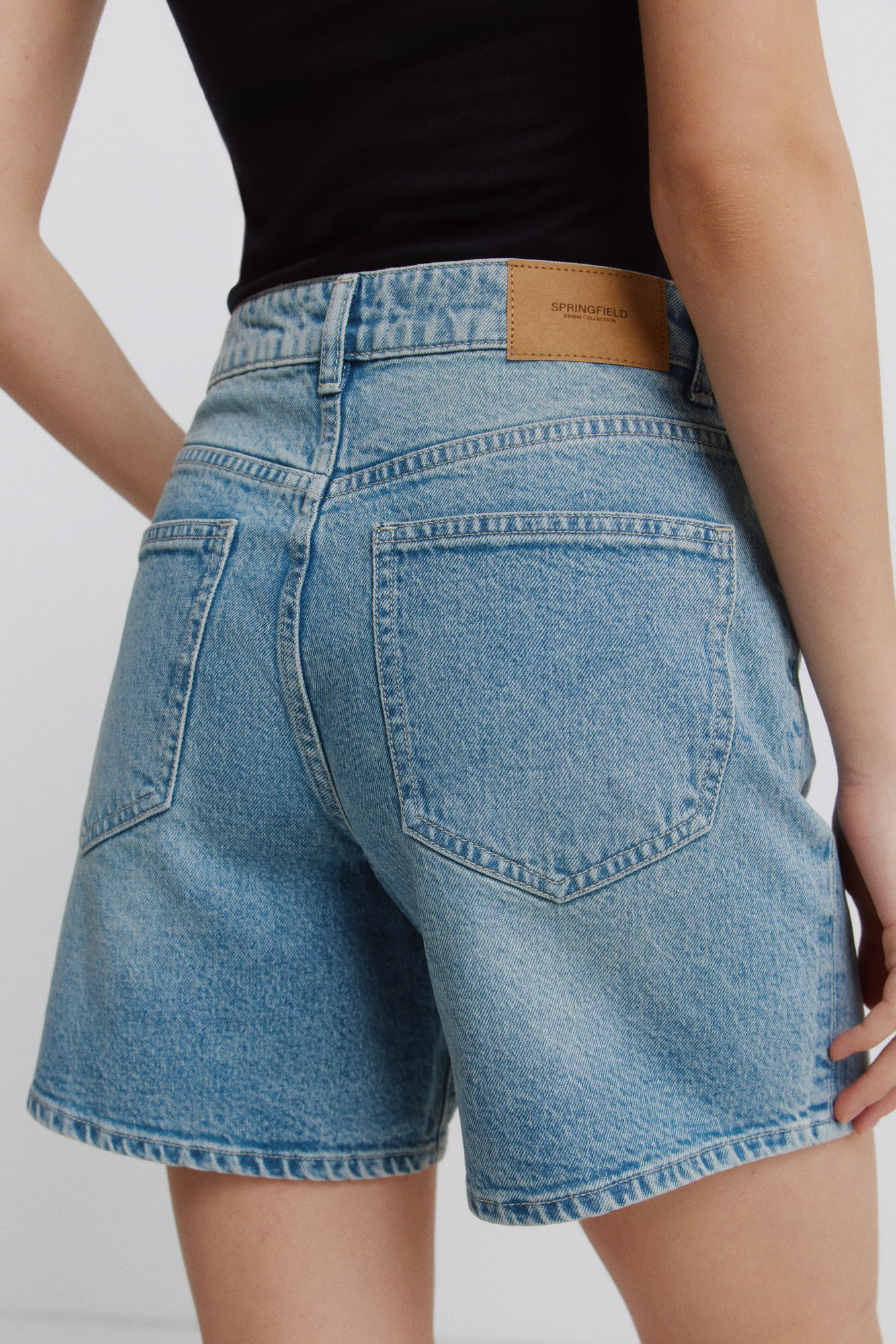 Springfield Bermudas de mezclilla azul