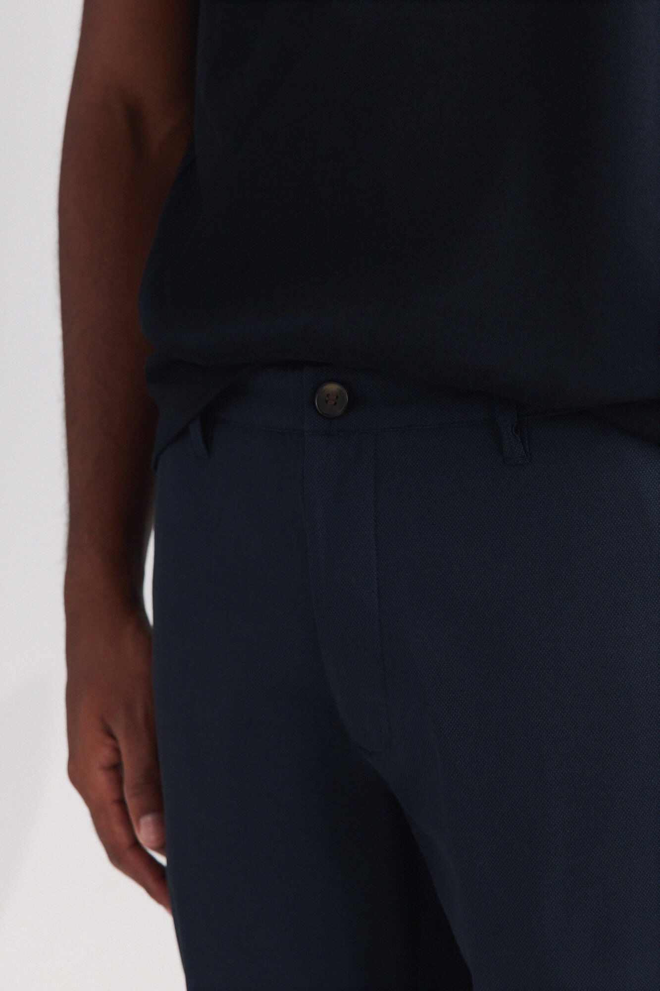 Springfield Pantal&oacute;n chino de estructura bicolor comfort fit azul